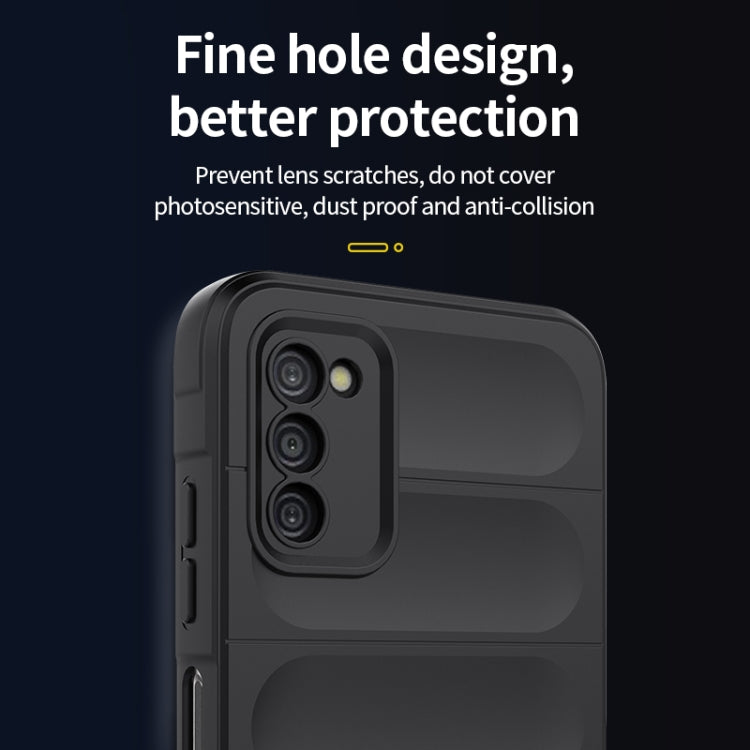 For Samsung Galaxy A03s India Version Magic Shield TPU + Flannel Phone Case(Dark Green)