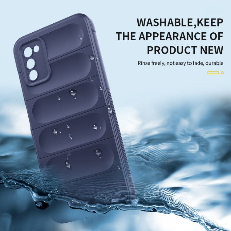 For Samsung Galaxy A03s India Version Magic Shield TPU + Flannel Phone Case(Dark Green)