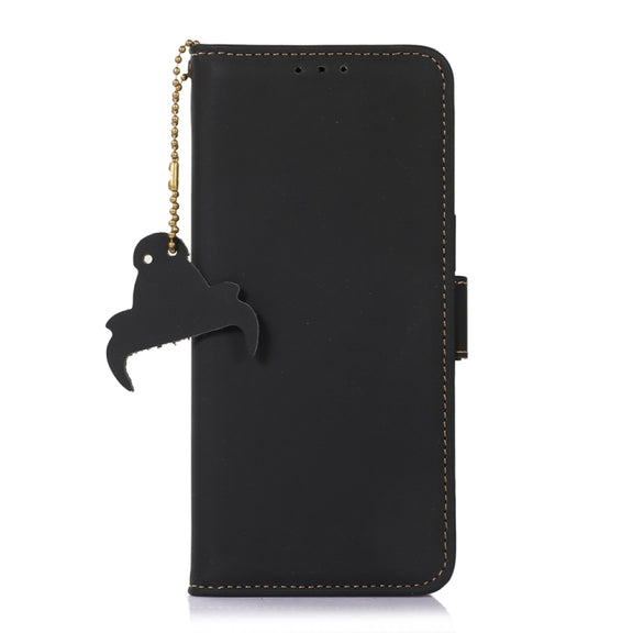 For Xiaomi 13 Genuine Leather Magnetic RFID Leather Phone Case(Black)