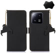 For Xiaomi 13 Pro Genuine Leather Magnetic RFID Leather Phone Case(Black) - 13 Pro Cases by PMC TechLife | Online Shopping South Africa | PMC TechLife