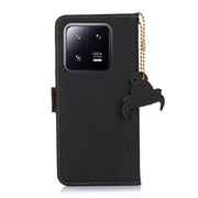 For Xiaomi 13 Pro Genuine Leather Magnetic RFID Leather Phone Case(Black)