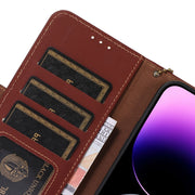For Xiaomi 13 Pro Genuine Leather Magnetic RFID Leather Phone Case(Coffee)