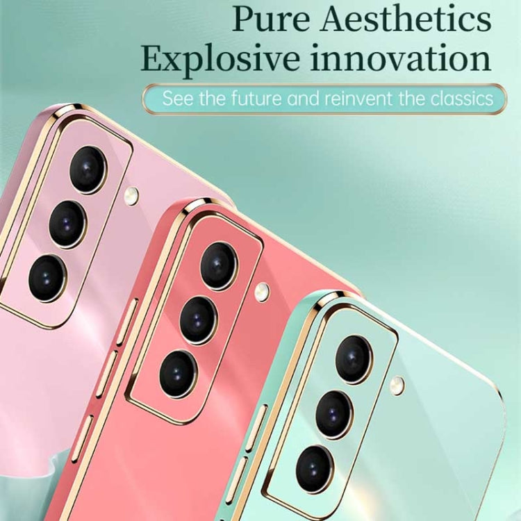 For Samsung Galaxy S21+ 5G XINLI Straight Edge 6D Electroplate TPU Phone Case(Celestial Blue)