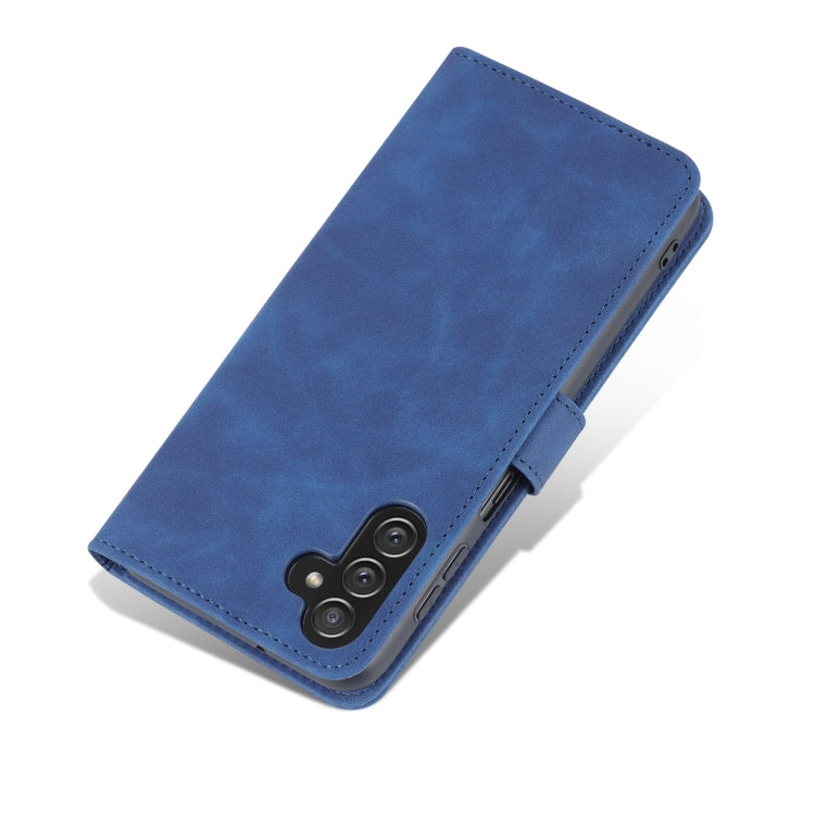 For Samsung Galaxy A14 5G AZNS Skin Feel Calf Texture Flip Leather Phone Case(Blue)