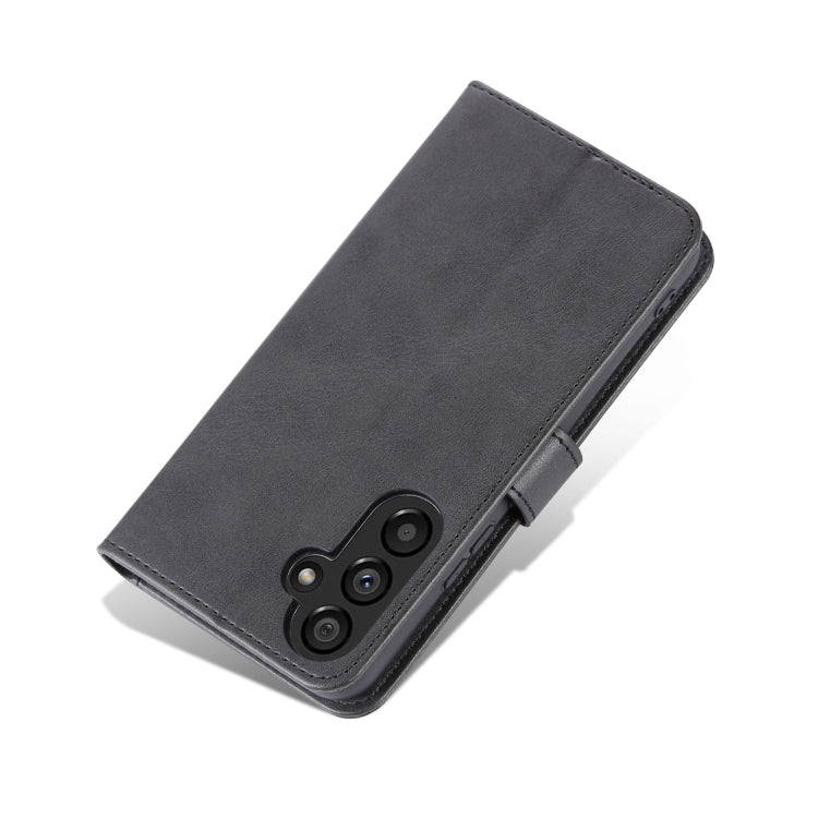 For Samsung Galaxy A34 5G AZNS Skin Feel Calf Texture Flip Leather Phone Case(Black)