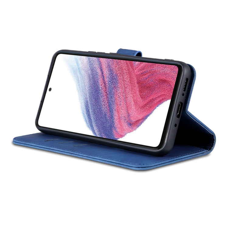 For Samsung Galaxy A54 5G AZNS Skin Feel Calf Texture Flip Leather Phone Case(Blue)