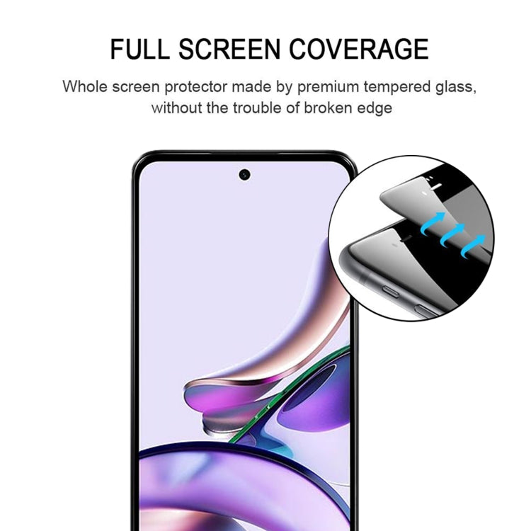 For Motorola Moto G13 Full Glue Full Cover Screen Protector Tempered Glass Film