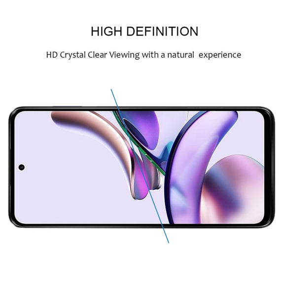For Motorola Moto G13 Full Glue Full Cover Screen Protector Tempered Glass Film
