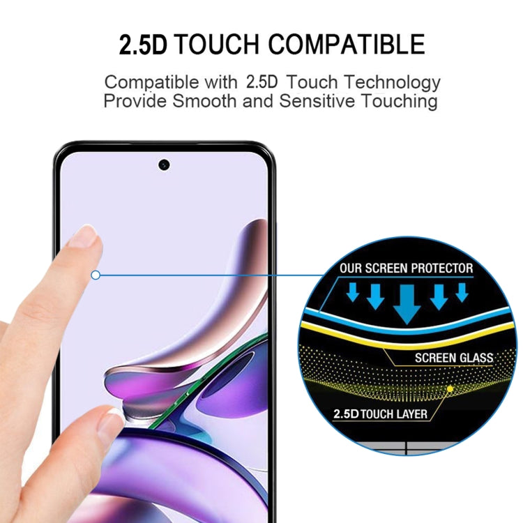 For Motorola Moto G13 Full Glue Full Cover Screen Protector Tempered Glass Film