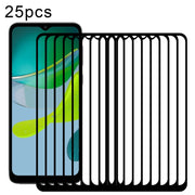 For Motorola Moto E13 25pcs Full Glue Full Screen Tempered Glass Film