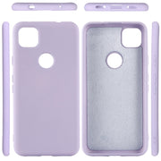 For Google Pixel 4a Pure Color Liquid Silicone Shockproof Full Coverage Case(Purple)