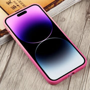For iPhone 14 Pro Liquid TPU Silicone Gradient MagSafe Phone Case(Pink Red)