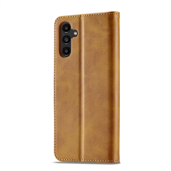 For Samsung Galaxy A34 5G LC.IMEEKE Calf Texture Leather Phone Case(Brown)