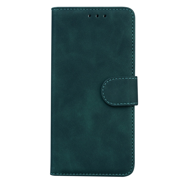 For Samsung Galaxy A34 5G Skin Feel Pure Color Flip Leather Phone Case(Green)