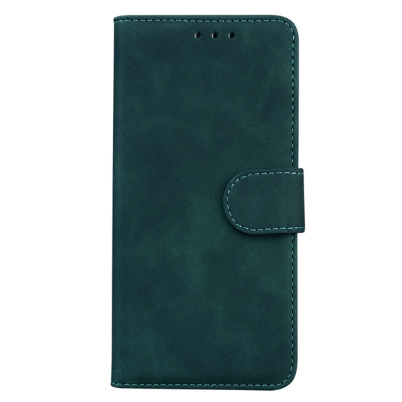 For Samsung Galaxy A34 5G Skin Feel Pure Color Flip Leather Phone Case(Green)