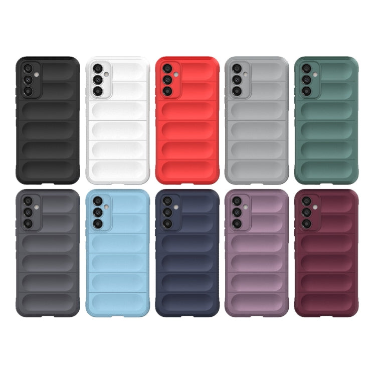 For Samsung Galaxy A34 5G Magic Shield TPU + Flannel Phone Case(Black)