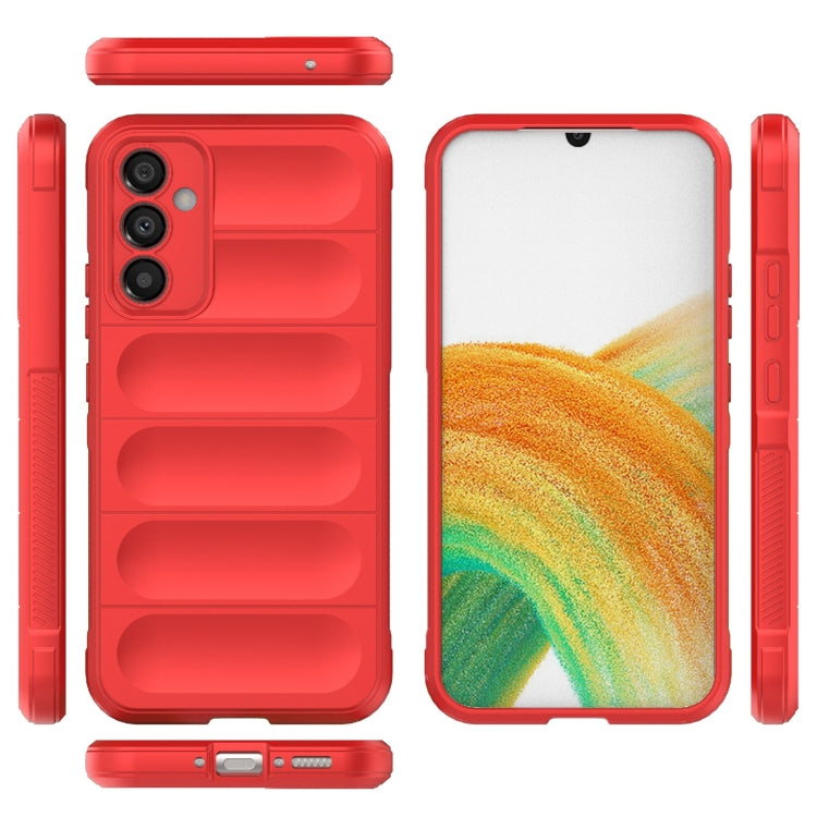 For Samsung Galaxy A34 5G Magic Shield TPU + Flannel Phone Case(Black)