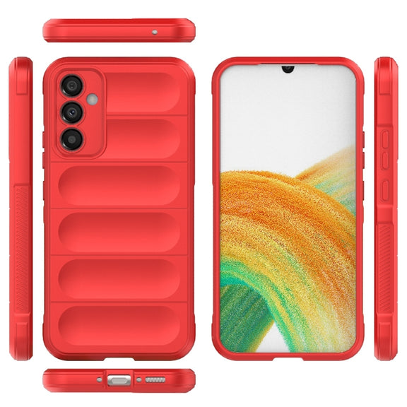 For Samsung Galaxy A34 5G Magic Shield TPU + Flannel Phone Case(Black)