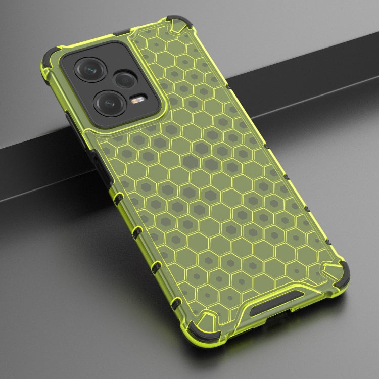 For Xiaomi Poco X5 Pro Shockproof Honeycomb PC + TPU Phone Case(Green)