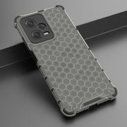 For Xiaomi Poco X5 Pro Shockproof Honeycomb PC + TPU Phone Case(Black)