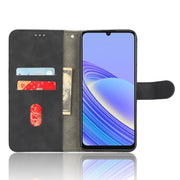 For TCL 40SE Skin Feel Magnetic Flip Leather Phone Case(Black)