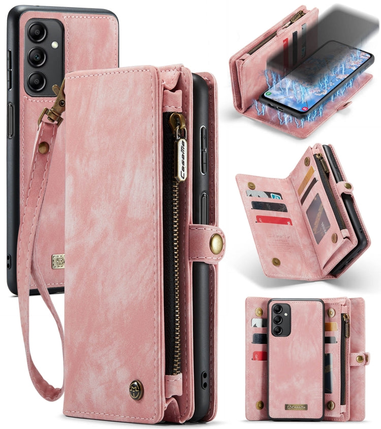 For Samsung Galaxy A14 5G CaseMe 008 Detachable Multifunctional Leather Phone Case(Pink)