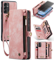 For Samsung Galaxy A14 5G CaseMe 008 Detachable Multifunctional Leather Phone Case(Pink)