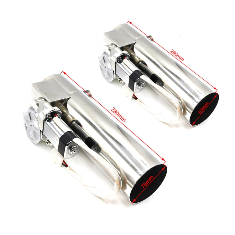 3 inch Car Stainless Steel Straight Pipe Remote Control Electric Exhaust Valve