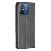 For Xiaomi Redmi 12C Prismatic Invisible Magnetic Leather Phone Case(Black)