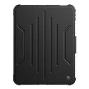 For iPad 2025 / 2022 NILLKIN Bumper Snapsafe Multifunctional Leather Tablet Case with Pen Slot(Black)