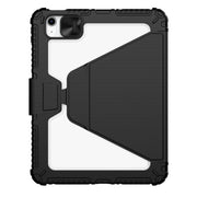 For iPad 2025 / 2022 NILLKIN Bumper Snapsafe Multifunctional Leather Tablet Case with Pen Slot(Black)