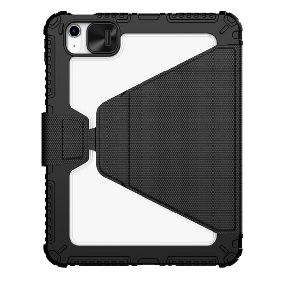 For iPad 2025 / 2022 NILLKIN Bumper Snapsafe Multifunctional Leather Tablet Case with Pen Slot(Black)