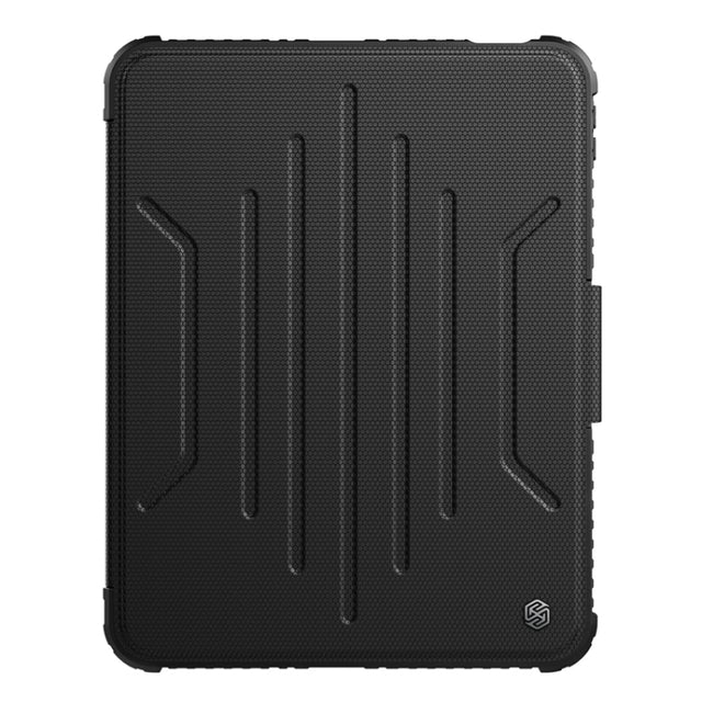 For iPad 2025 / 2022 NILLKIN Bumper Snapsafe Multifunctional Leather Tablet Case with Pen Slot(Black)
