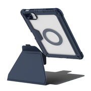 For iPad 2025 / 2022 NILLKIN Bumper Snapsafe Multifunctional Leather Tablet Case with Pen Slot(Blue)
