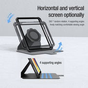 For iPad 2025 / 2022 NILLKIN Bumper Snapsafe Multifunctional Leather Tablet Case with Pen Slot(Blue)