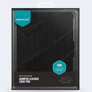 For iPad 2025 / 2022 NILLKIN Bumper Snapsafe Multifunctional Leather Tablet Case with Pen Slot(Blue)