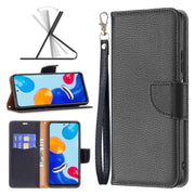 For Xiaomi Redmi Note 12S 4G / Note 11 Litchi Texture Pure Color Leather Phone Case(Black)
