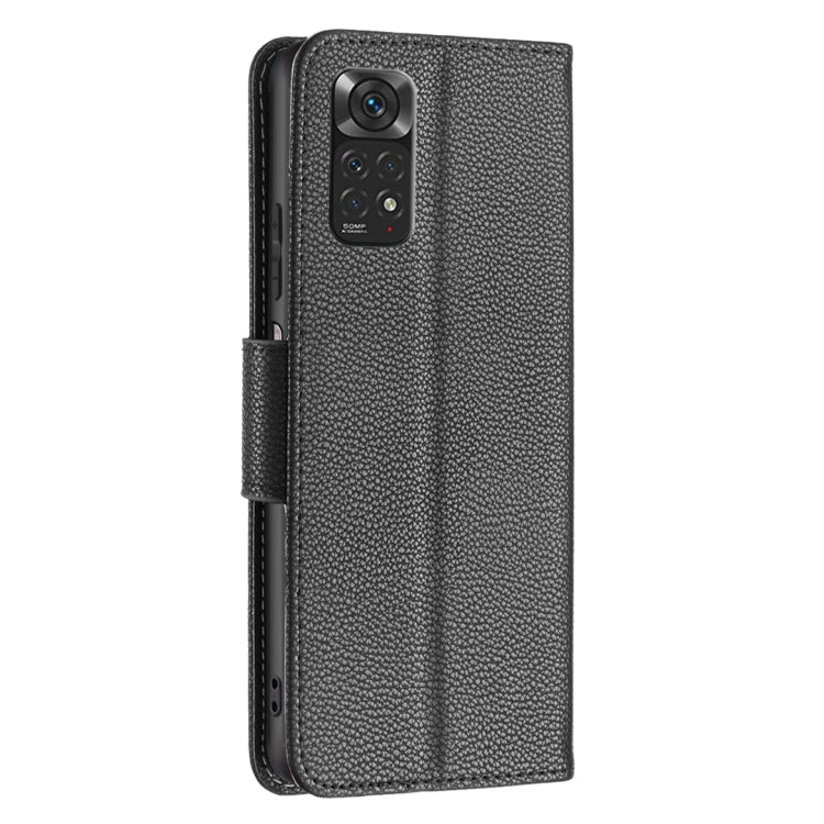 For Xiaomi Redmi Note 12S 4G / Note 11 Litchi Texture Pure Color Leather Phone Case(Black)