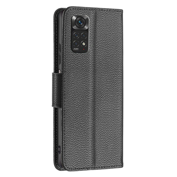 For Xiaomi Redmi Note 12S 4G / Note 11 Litchi Texture Pure Color Leather Phone Case(Black)