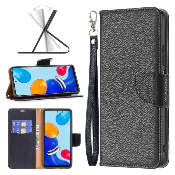 For Xiaomi Redmi Note 12S 4G / Note 11 Litchi Texture Pure Color Leather Phone Case(Black)