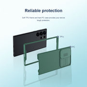For Samsung Galaxy S23 Ultra 5G NILLKIN Black Mirror Pro Series Camshield Phone Case(Black)