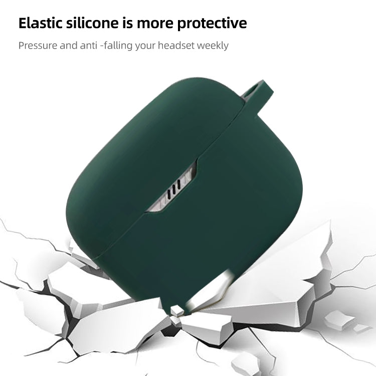 For JBL T230NC TWS Wireless Earphone Silicone Protective Case(Dark Green)