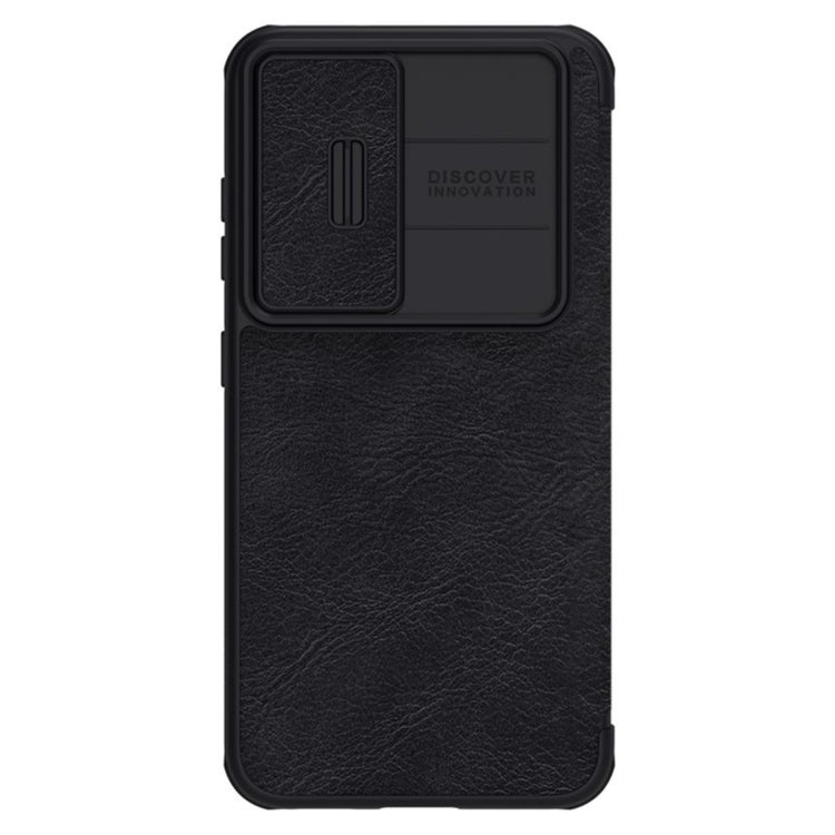 For Samsung Galaxy S23+ 5G NILLKIN QIN Series Pro Sliding Camera Cover Design Leather Phone Case(Black)