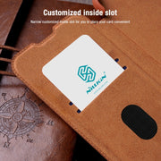 For Samsung Galaxy S23+ 5G NILLKIN QIN Series Pro Sliding Camera Cover Design Leather Phone Case(Black)
