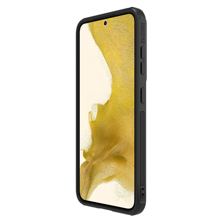 For Samsung Galaxy S23+ 5G NILLKIN Synthetic Fiber Camshield Phone Case(Black)