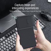 For Samsung Galaxy S23+ 5G NILLKIN Synthetic Fiber Camshield Phone Case(Black)