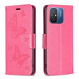 For Xiaomi Redmi 12C Embossing Two Butterflies Pattern Leather Phone Case(Rose Red) - free shipping - PMC TechLife - Order now!