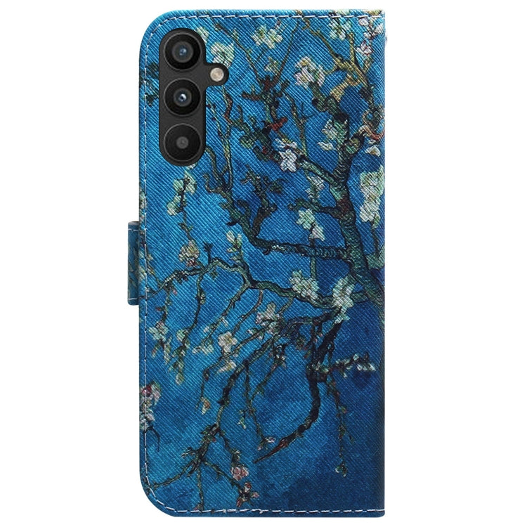 For Samsung Galaxy A34 5G Coloured Drawing Flip Leather Phone Case(Apricot)