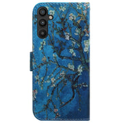 For Samsung Galaxy A34 5G Coloured Drawing Flip Leather Phone Case(Apricot)