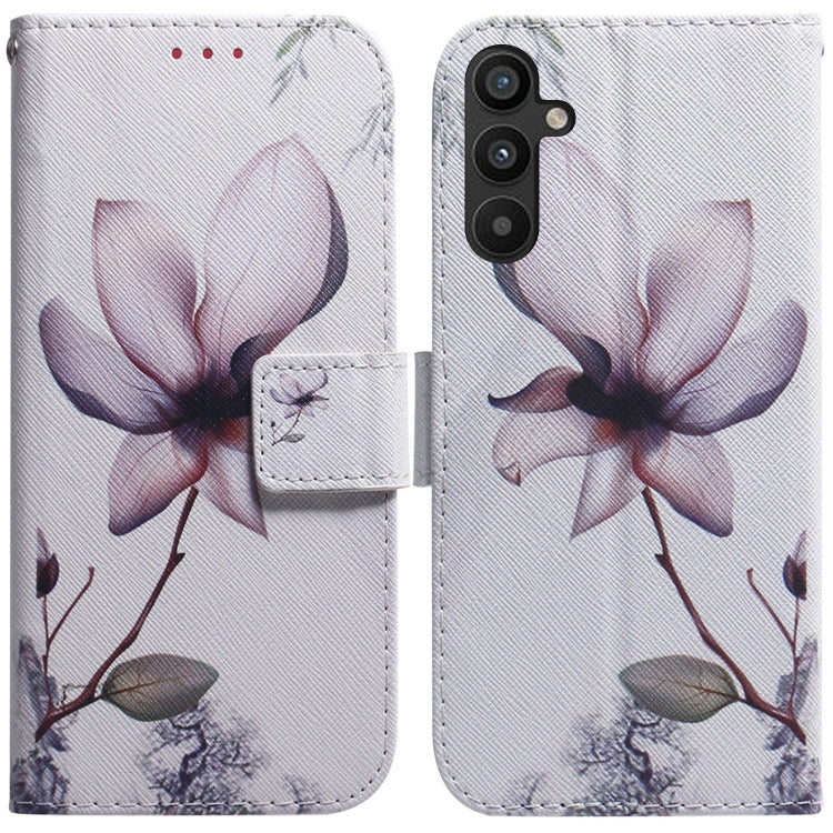 For Samsung Galaxy A54 5G Coloured Drawing Flip Leather Phone Case(Magnolia)